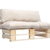 vidaXL Paletten-Loungesofa Kiefer beige
