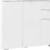 vidaXL Sideboard 107 x 76 x 35 cm Hochglanz-Weiß