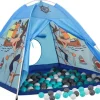 vidaXL Spielzelt mit 250 Bällen Blau 120x120x90 cm