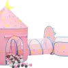 vidaXL Spielzelt mit 250 Bällen Rosa 301x120x128 cm