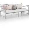 vidaXL Tagesbett Ausziehbar 90 x 200 cm grau