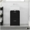 vidaXL Waschbeckenunterschrank 40 x 37 x 59 cm Schwarz