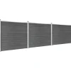 vidaXL WPC Sichtschutzzaun Element Set 526 x 146 cm schwarz
