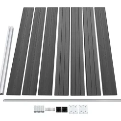 vidaXL WPC Sichtschutzzaun Element Set 526 x 146 cm schwarz