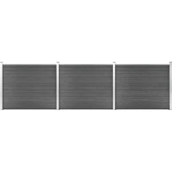 vidaXL WPC Sichtschutzzaun Element Set 526 x 146 cm schwarz