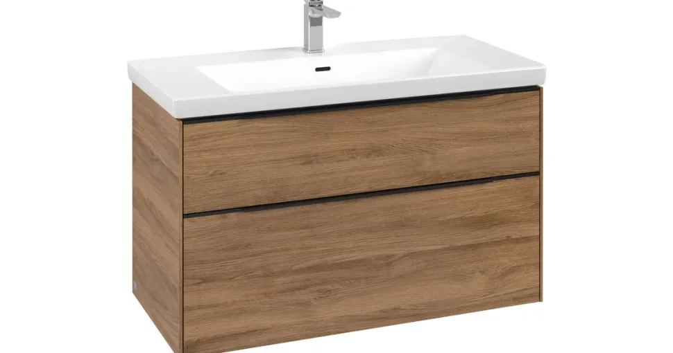Villeroy & Boch Waschbeckenunterschrank 2 Auszüge 97,3 x 57,9 cm Beige