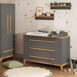 VitaliSpa Wickelkommode Malia, Grau/artisan, 133.2 x 98 cm