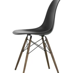 Vitra Eames Plastic Side Chair DSW 12 tiefschwarz/ahorn dunkel