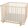 Waldin Baby Laufgitter 100 x 100 cm natur Bodenfarbe natur