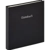 walther design Gästebuch schwarz 26 x 25 cm mit Prägung und Spiralbindung, Fun GB-206-B