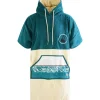 Wave Hawaii Cotton Velours Petrol Poncho