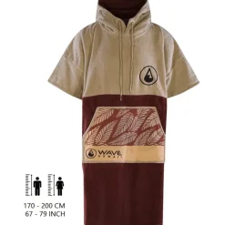 Wave Hawaii Regenponcho Unisex Braun L