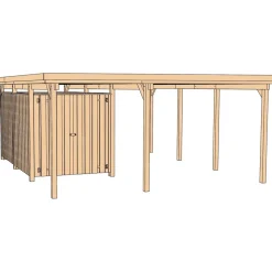Weka Carport 607 Gr. 2 inkl. XL Geräteraum 4,78 x 5,79 m kdi