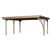 Weka Doppelcarport 616 A 5,00 x 5,00 m braun inkl. Einfahrtsbogen