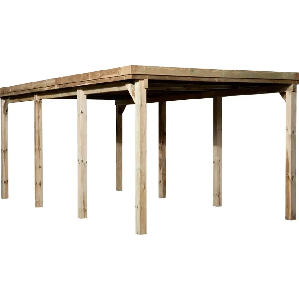 Weka Einzelcarport 617 2,94 x 5,91 m kdi inkl. PVC Trapezplatten