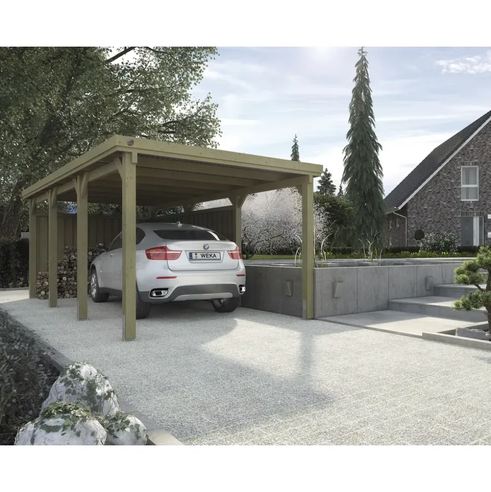 Weka Einzelcarport 617 2,94 x 5,91 m kdi inkl. PVC Trapezplatten