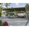 Weka Y-Doppelcarport 5,88 x 6,06 m braun ohne Dacheindeckung
