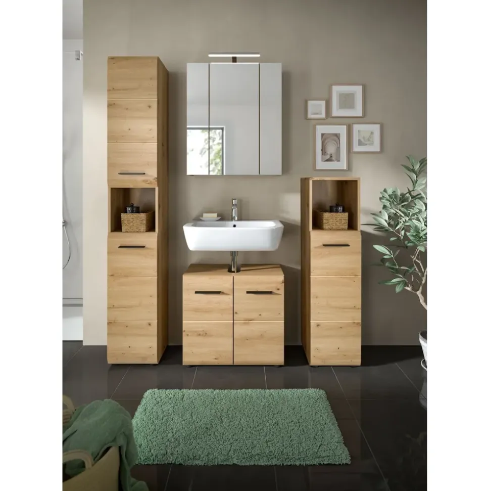 WELLTIME Badezimmer-Set Florenz 5-tlg. Eiche