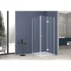 WELLTIME Mixwell Duschwand 80 x 195 cm 1 von 2 Teilen silber transparent