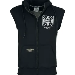 West Coast Choppers WCC OG ATX Sleeveless Zip Hoodie Schwarz XL