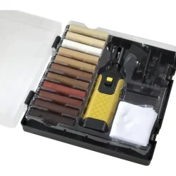 Westfalia Reparatur-Set für Laminat und Parkett mit 11 Farben Hartwachsstangen