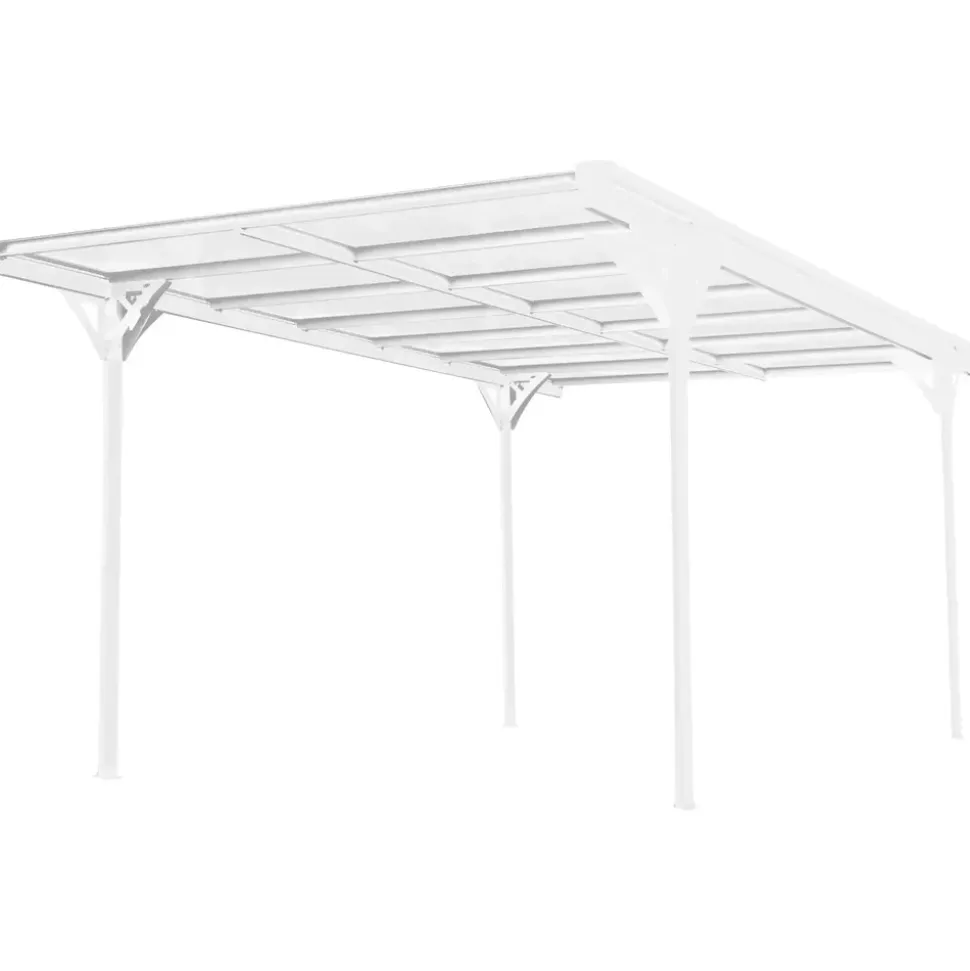 Westmann Carport Helsinki 3,05 x 5,03 m weiß inkl. Regenrinne