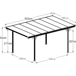 Westmann Helsinki 3,05 x 5,03 m anthrazit