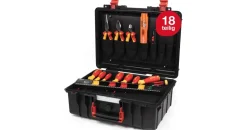 Wiha Werkzeugkoffer Basic Set L electric 18-tlg. rot/gelb