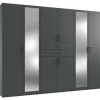 WIMEX Drehtürenschrank Diver 270 x 207 x 58 cm Grau/Schwarz