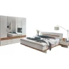 WIMEX Komplettschlafzimmer "Gibraltar", weiß (weiß, absetzung artisan eiche nachbildung), B/H: 180cm x 200cm, Holzwerkstoff, Schlafzimmermöbel-Sets