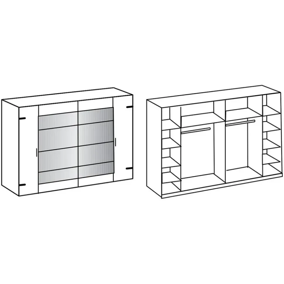WIMEX Stockholm 270 x 210 x 65 cm graphit/edeltannen