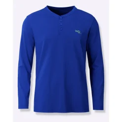 Witt Weiden Schlafanzug-Shirt Langarm Blau 56/58