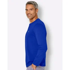 Witt Weiden Schlafanzug-Shirt Langarm Blau 56/58