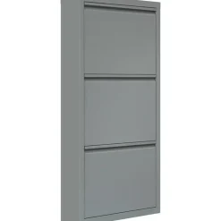Woltu Schuhregal 50 x 106 x 15 cm grau / grau