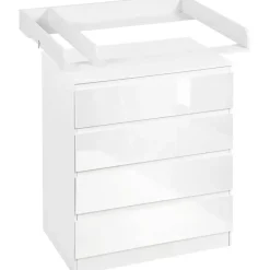 Woltu Wickelkommode mit abnehmbarem Wickelaufsatz, Wickeltisch Baby