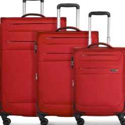 Worldpack Chicago Koffer-Set 3-tlg. rot