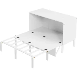 XDOVET Schrankbett 140 x 200 cm weiß