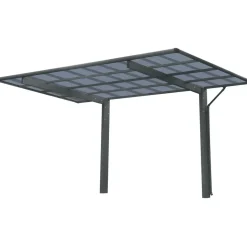 Ximax Carport Wing 2,80 x 5,31 m anthrazit mit Regenrinne