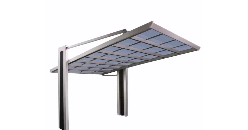 Ximax My-Port Typ 2450 2,43 x 5,03 m Edelstahl-Look inkl. Regenrinne
