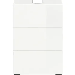 xonox.home Waschbeckenunterschrank Vira 38 x 56 cm Weiß Hochglanz