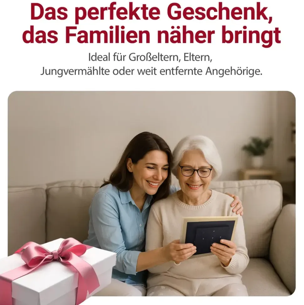 Xoro CPF 10PF – 10,1 Digitaler Bilderrahmen 1920x1080 HD IPS Touchscreen, 32GB, Auto-Rotation & Sofort-Foto-/Video-Sharing