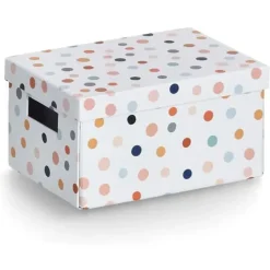 Zeller Aufbewahrungsbox Dots 18 x 25 x 13 cm 18-tlg. bunt