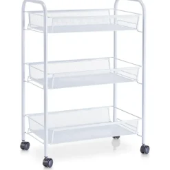 Zeller Rollwagen Mesh 62,5 cm x 26 cm x 44 cm Weiß